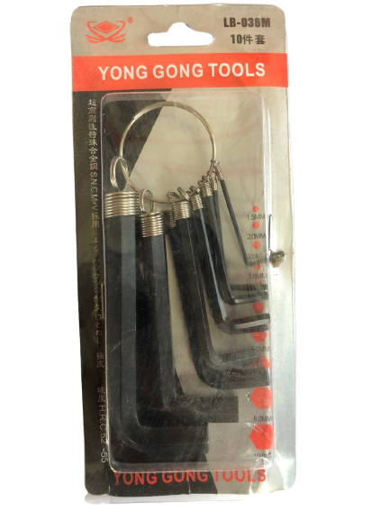 YONG GONG 10 PCS ALLEN KEY