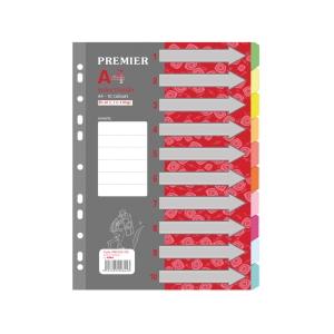 PREMIER INDEX DIVIDER 10 COLOUR