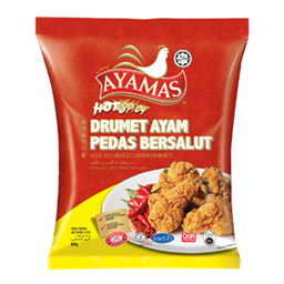 AYAMAS HOT &amp; SPICY CHICKEN BREADED DRUMMET